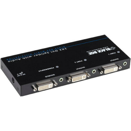 Black Box DVI-D Splitter with Audio and HDCP 1 x 2