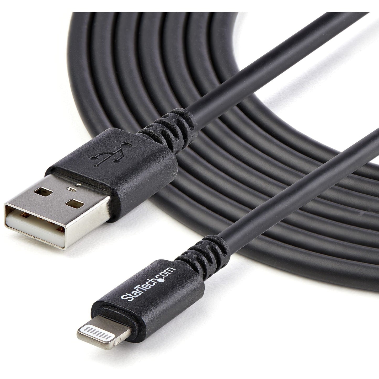 StarTech.com 3m (10ft) Long Black Apple® 8-pin Lightning Connector to USB Cable for iPhone / iPod / iPad