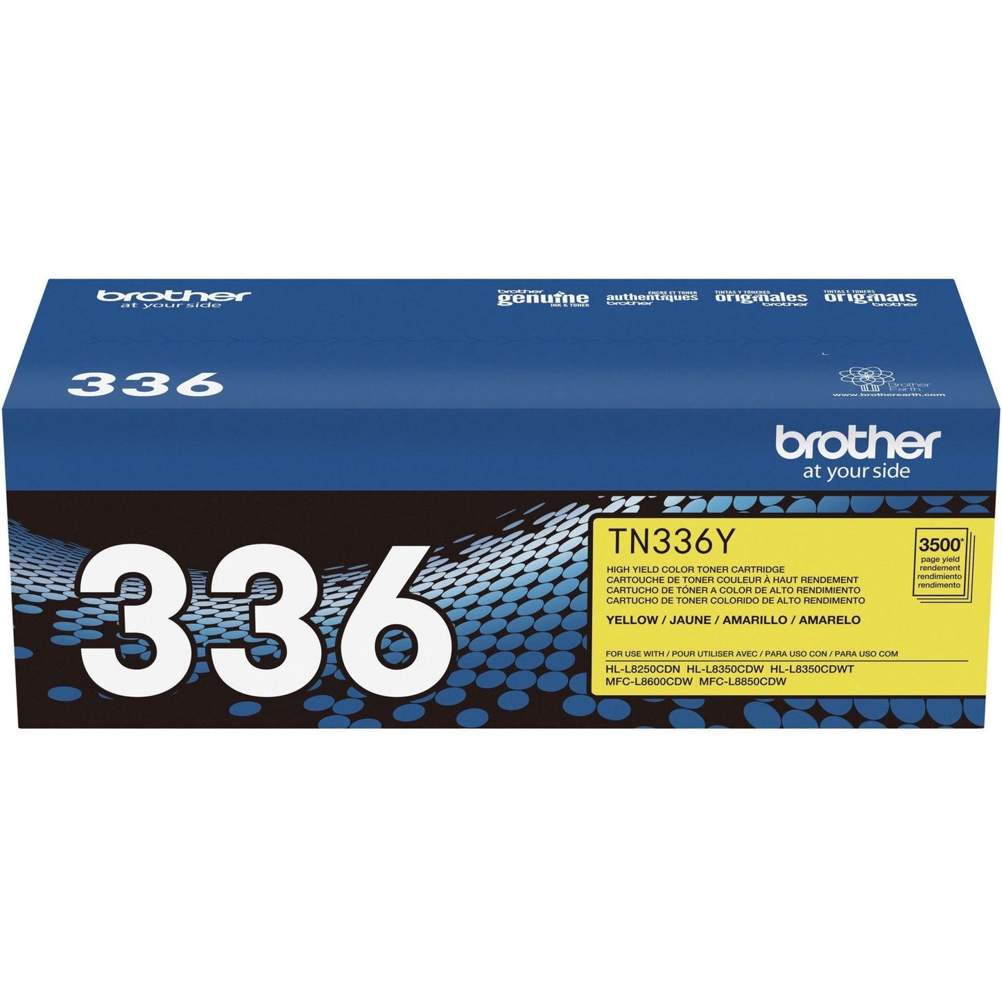 Brother Genuine TN336Y High Yield Yellow Toner Cartridge