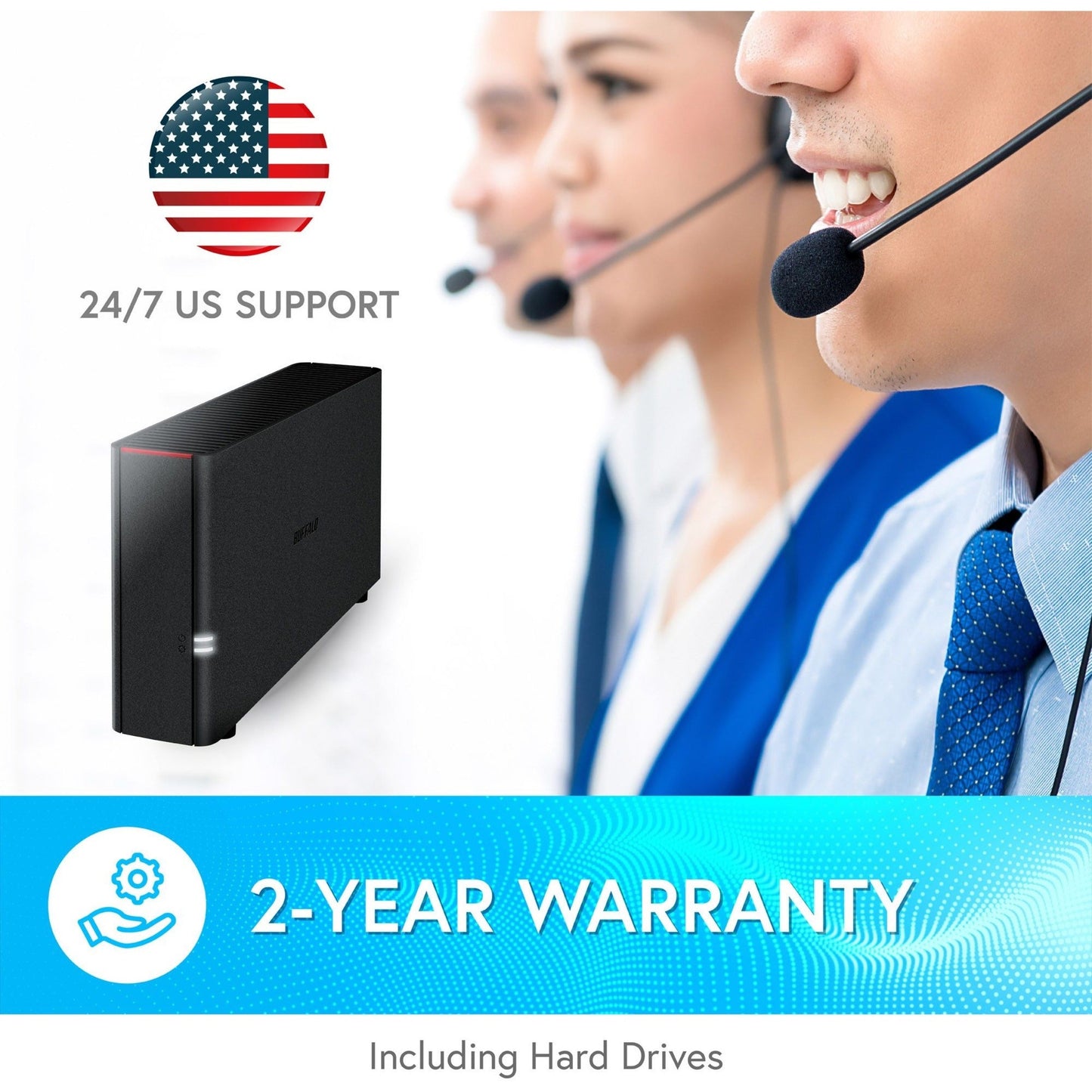 Buffalo LinkStation 210 2TB Personal Cloud Storage with Hard Drives Included