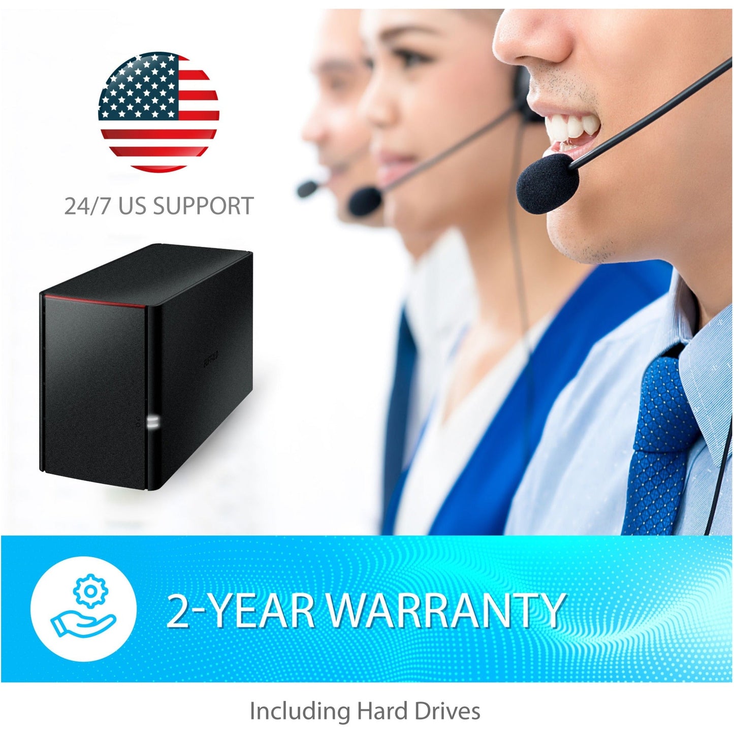 Buffalo LinkStation 220 4TB Personal Cloud Storage with Hard Drives Included