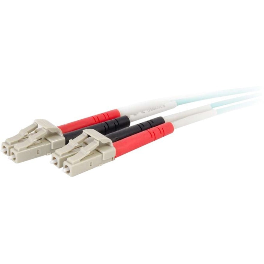 C2G 0.5m LC-LC 50/125 Duplex Multimode OM4 Fiber Cable - Aqua - 1.6ft
