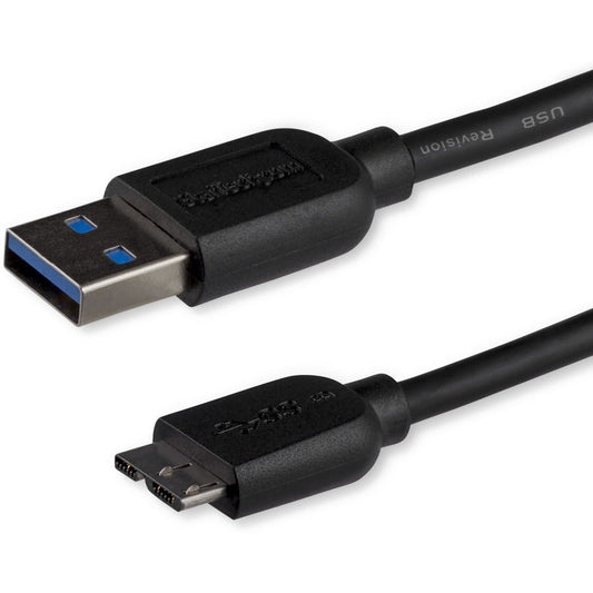 StarTech.com 1m (3ft) Slim SuperSpeed USB 3.0 (5Gbps) A to Micro B Cable - M/M