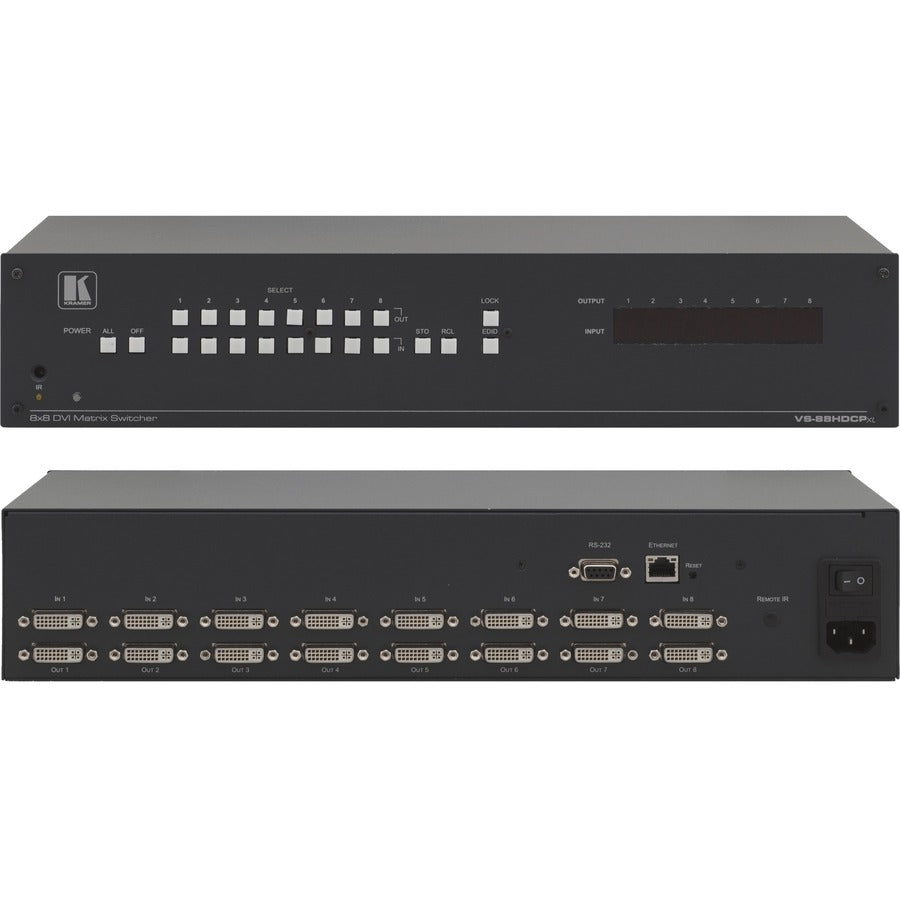 Kramer VS-88HDCPxl 8x8 DVI (HDCP) Matrix Switcher