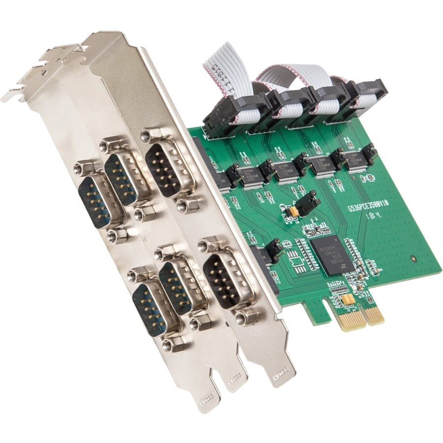 SYBA Multimedia 6-Port RS-232 Serial PCI-Express Revision 2.0; with Exar Chipset