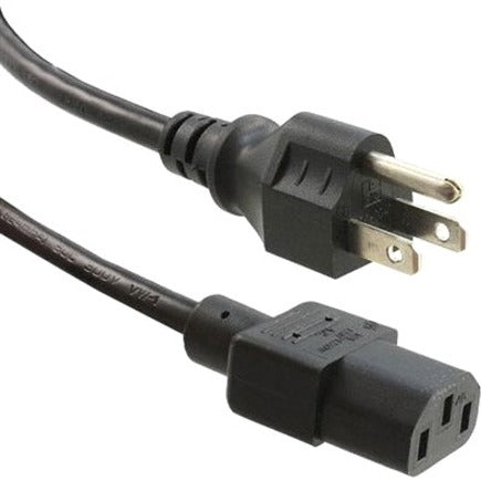 Unirise Power cord C13-5/15P SJT 125V 15amp Black jacket 8ft
