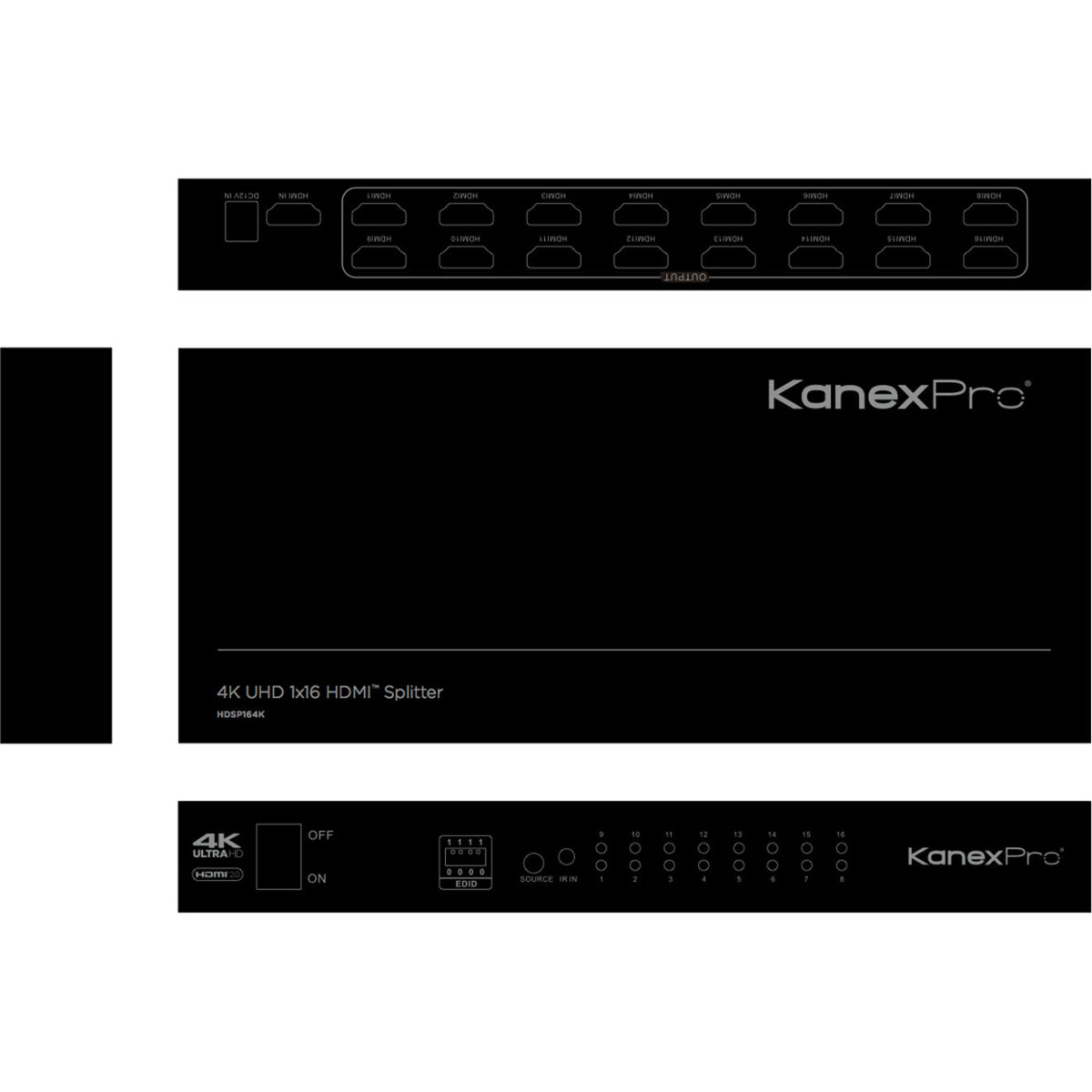 KanexPro 4K UHD 1x16 HDMI Distribution Amplifier w/ HDCP2.2