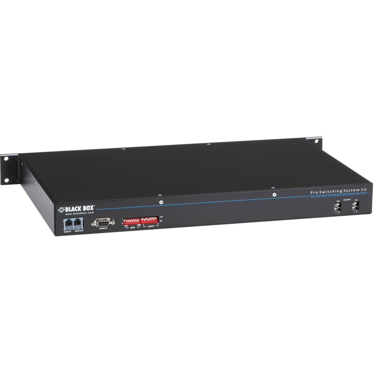Black Box Rackmount Gang Switch - 19" 1U (4) Duplex Multimode SC Network Manageable
