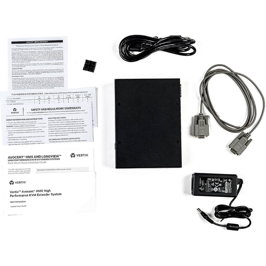 Vertiv Avocent HMX 5000 | High Performance KVM Extender | KVM Receiver | Dual Receiver | DVI-D Audio SFP (HMX5200R-001)