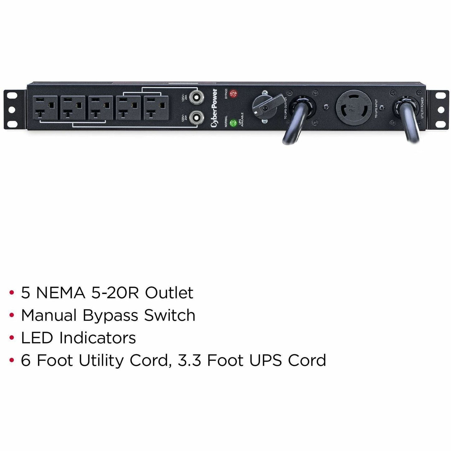 CyberPower MBP30A5 120 VAC 30A Maintenance Bypass PDU