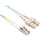 Unirise OM4 FIber Optic Patch Cable LC-SC 50 125 Multimode Duplex Aqua 15m