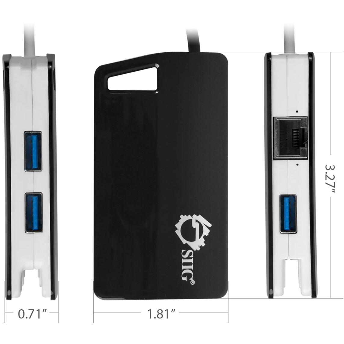 SIIG SuperSpeed USB 3.0 LAN Hub - Type-C Ready