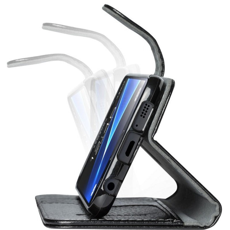 SUP LeatherBook Carrying Case (Wallet) Smartphone - Black