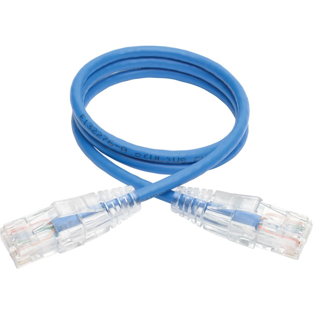Tripp Lite Cat6 Gigabit Snagless Slim UTP Ethernet Cable (RJ45 M/M) PoE Blue 2 ft. (0.61 m)