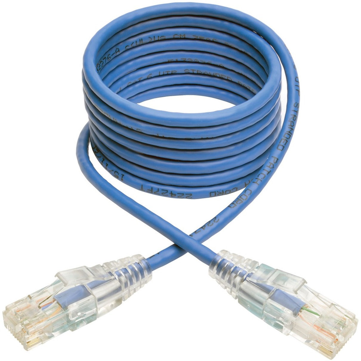 Tripp Lite Cat6 Gigabit Snagless Slim UTP Ethernet Cable (RJ45 M/M) PoE Blue 5 ft. (1.52 m)