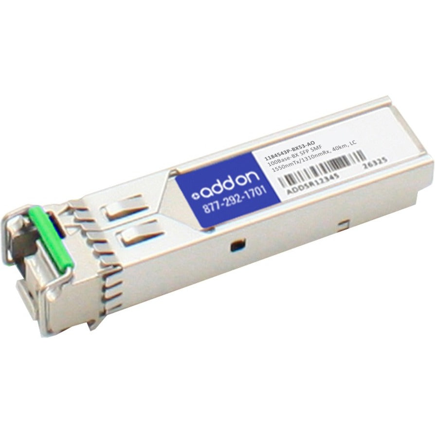 AddOn ADTRAN 1184543P Compatible TAA Compliant 100Base-BX SFP Transceiver (SMF 1550nmTx/1310nmRx 40km LC)