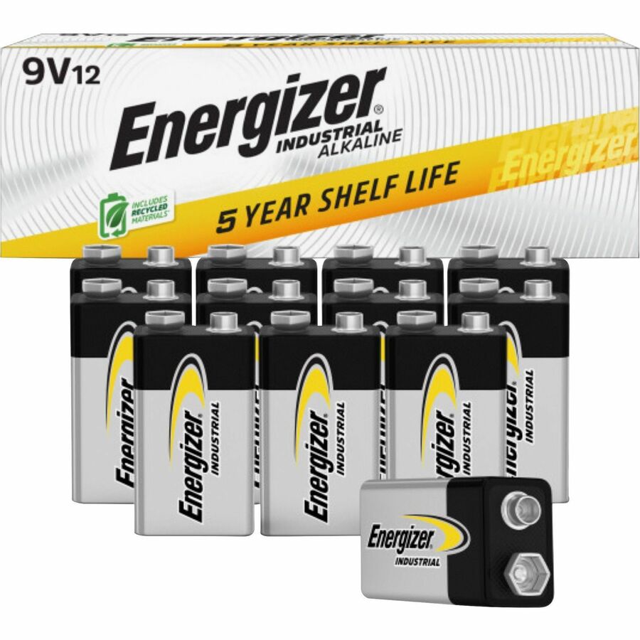 Energizer Industrial Alkaline 9V Battery 12-Packs