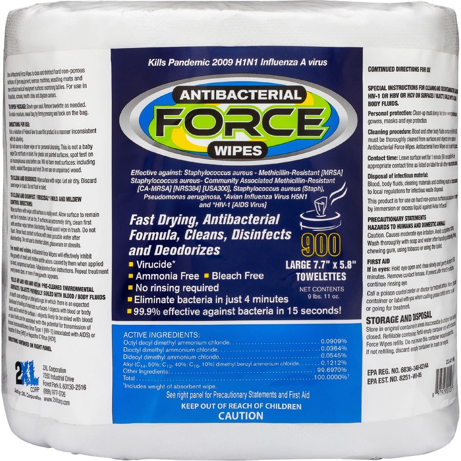 2XL Antibacterial Force Wipes Bucket Refill