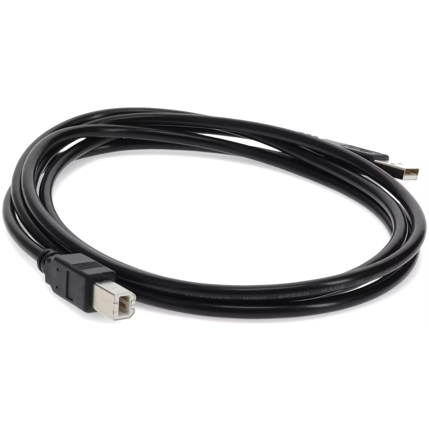 AddOn 3ft USB 2.0 (A) Male to USB 2.0 (B) Male Black Cable