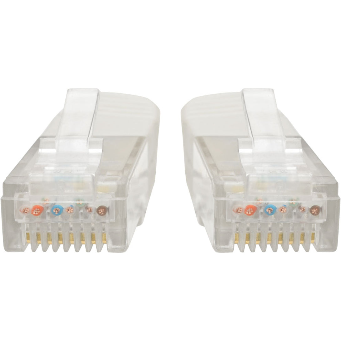 Tripp Lite Cat6 Gigabit Molded (UTP) Ethernet Cable (RJ45 M/M) PoE White 2 ft. (0.61 m)