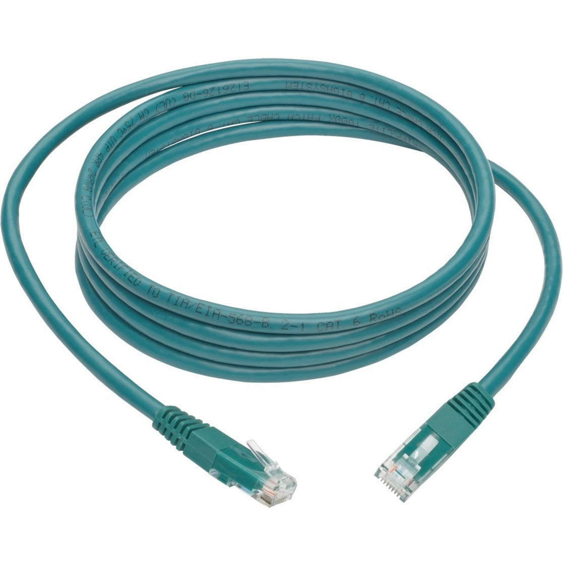 Tripp Lite Cat6 Gigabit Molded (UTP) Ethernet Cable (RJ45 M/M) PoE Green 7 ft. (2.13 m)