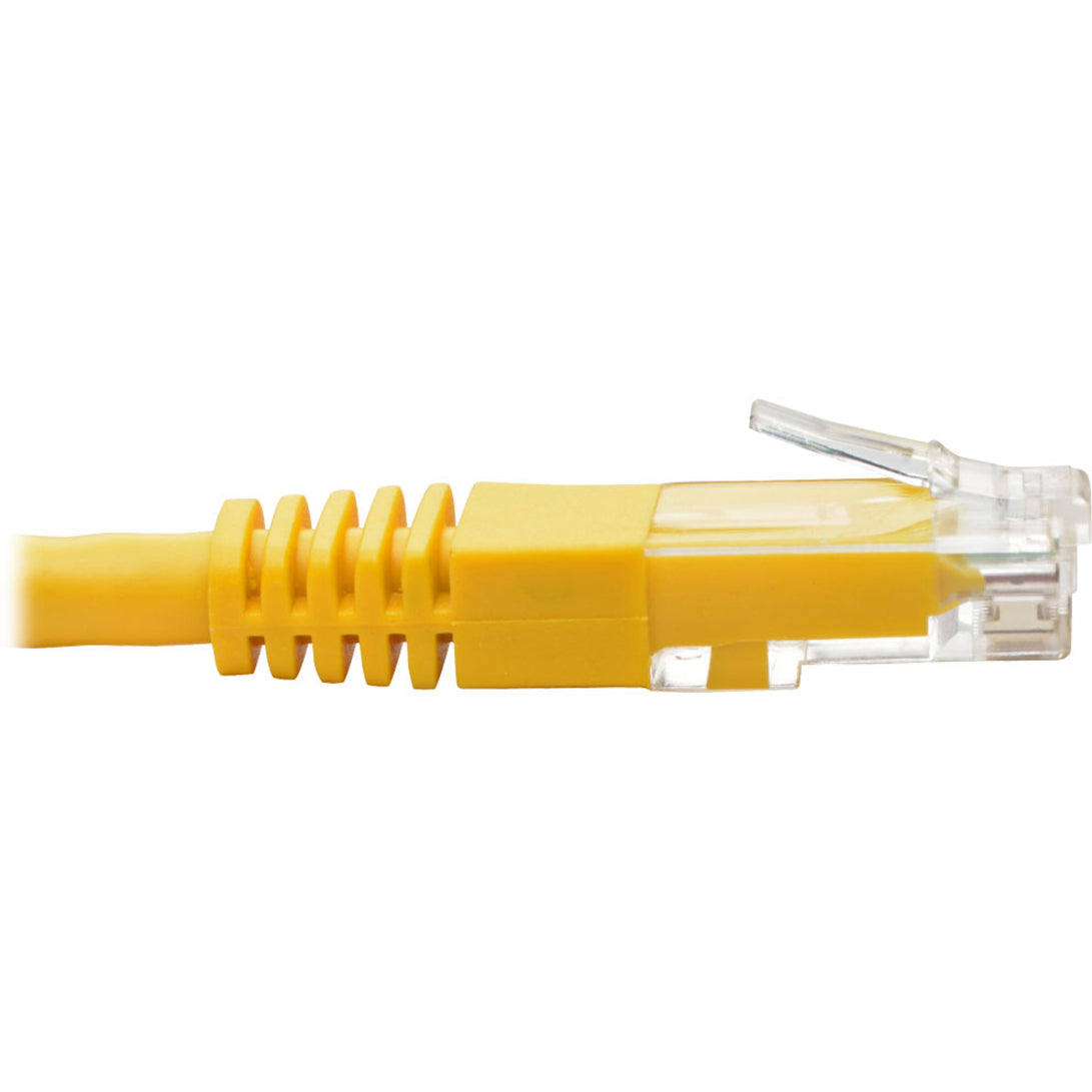 Tripp Lite Cat6 Gigabit Molded (UTP) Ethernet Cable (RJ45 M/M) PoE Yellow 15 ft. (4.57 m)