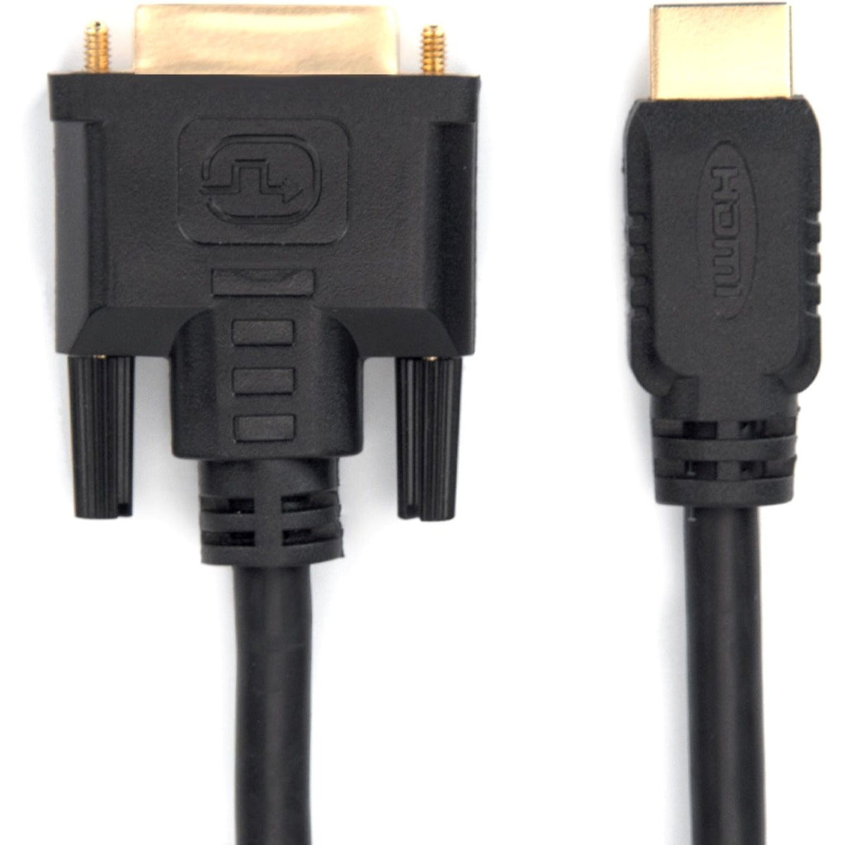 Rocstor Premium HDMI to DVI-D Cable - M/M - 10 ft - 1 x DVI-D Male - 1 x Male HDMI - Gold-plated Contacts - Black