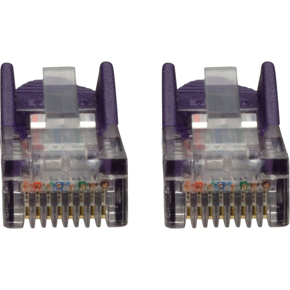 Tripp Lite Cat5e 350 MHz Snagless Molded (UTP) Ethernet Cable (RJ45 M/M) PoE Purple 3 ft. (0.91 m)