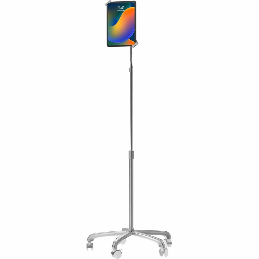CTA Heavy-Duty Security Gooseneck Floor Stand for 7-13 Inch Tablets including iPad 10.2-inch (7th/ 8th/ 9th Generation)