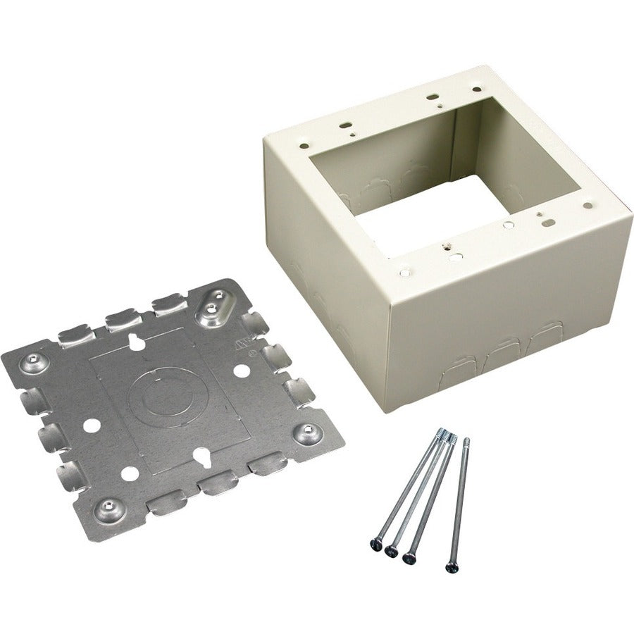 Wiremold 500/700 Series Two-Gang Deep Switch and Receptacle Box Fitting Ivory