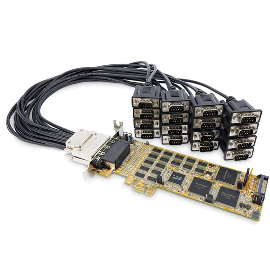 StarTech.com 16 Port PCI Express Serial Card - Low-Profile - High-Speed PCIe Serial Card with 16 DB9 RS232 Ports