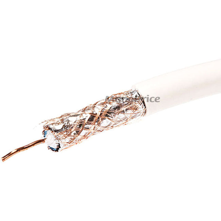 Monoprice 1000ft RG6 (18AWG) Quad Shield CL2 Bulk Cable - White