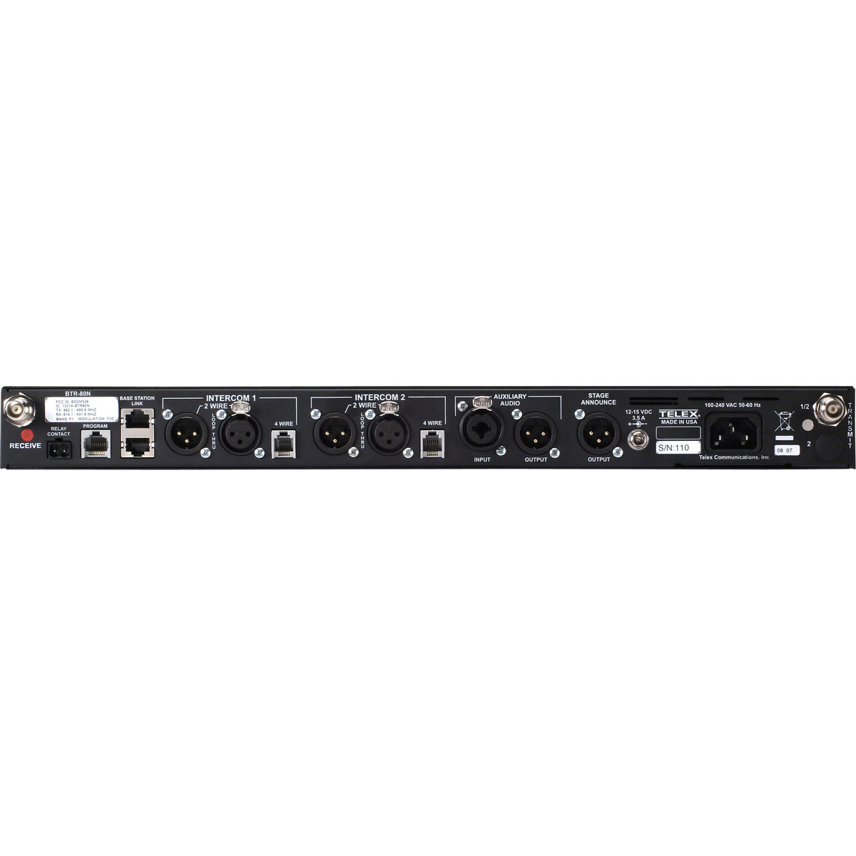 RTS Narrow Band UHF Two-Channel Wireless Synthesized Base Station