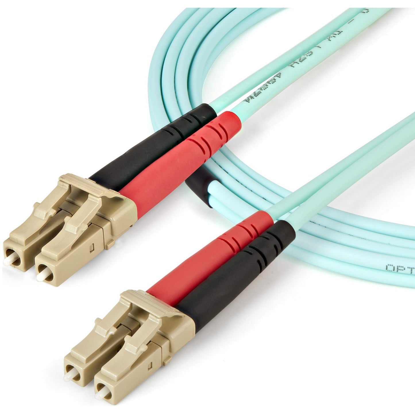 StarTech.com 2m (6ft) LC/UPC to LC/UPC OM4 Multimode Fiber Optic Cable 50/125µm LOMMF/VCSEL Zipcord Fiber 100G LSZH Fiber Patch Cord