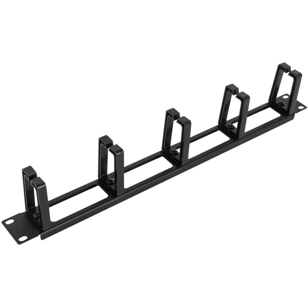 Rack Solutions 1U Horizontal Plastic D-Ring Pass Thru Cable Management Bar