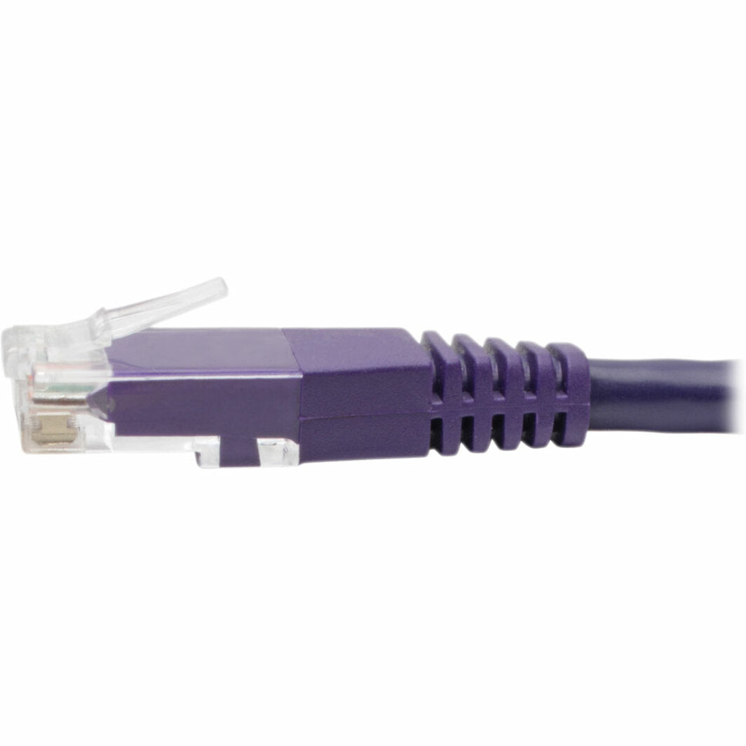 Tripp Lite Cat6 Gigabit Molded (UTP) Ethernet Cable (RJ45 M/M) PoE Purple 6 ft. (1.83 m)