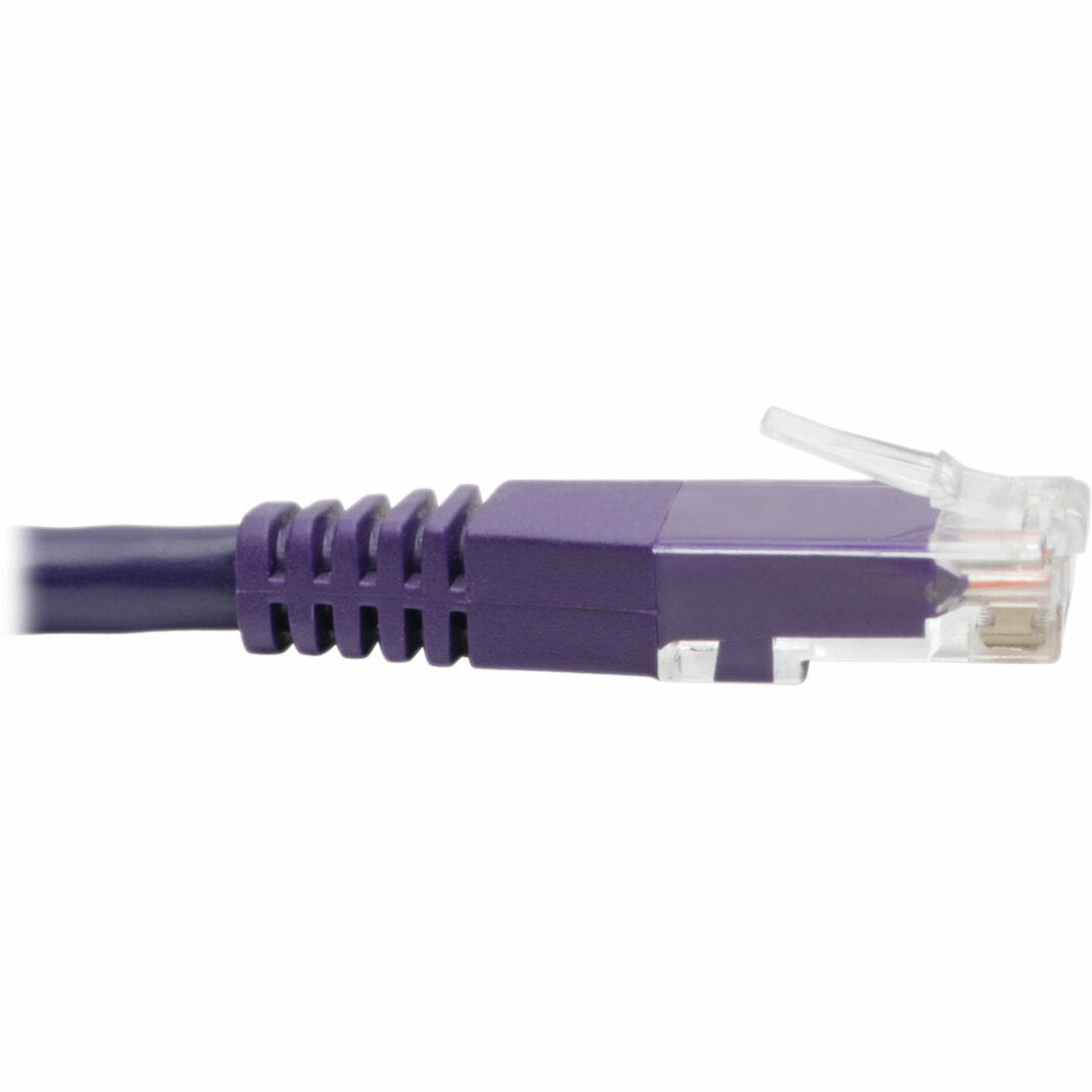 Tripp Lite Cat6 Gigabit Molded (UTP) Ethernet Cable (RJ45 M/M) PoE Purple 25 ft. (7.62 m)