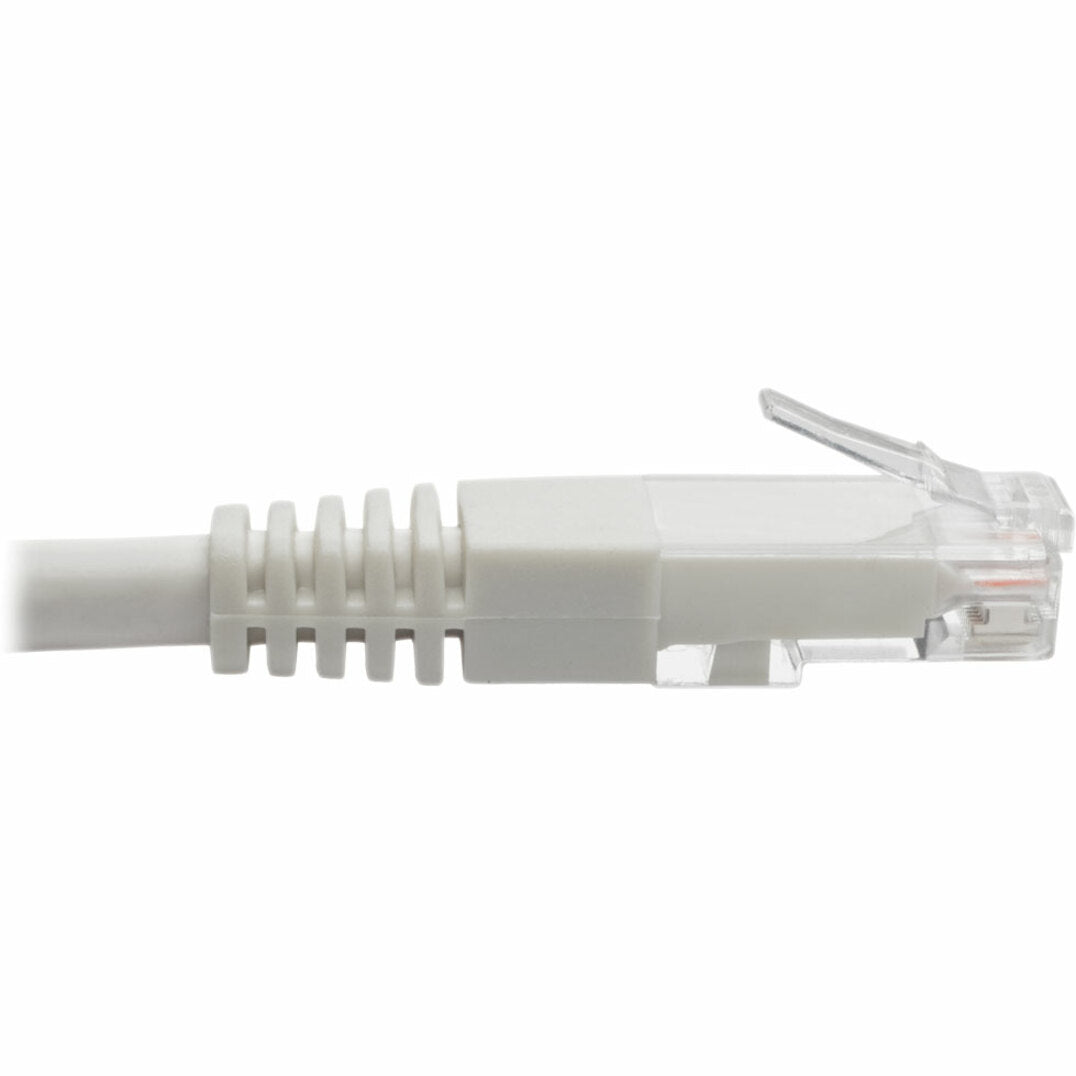 Tripp Lite Cat6 Gigabit Molded (UTP) Ethernet Cable (RJ45 M/M) PoE White. 100 ft. (30.5 m)