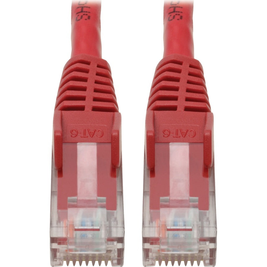 Tripp Lite Cat6 Gigabit Snagless Molded (UTP) Ethernet Cable (RJ45 M/M) PoE Red 4 ft. (1.22 m)