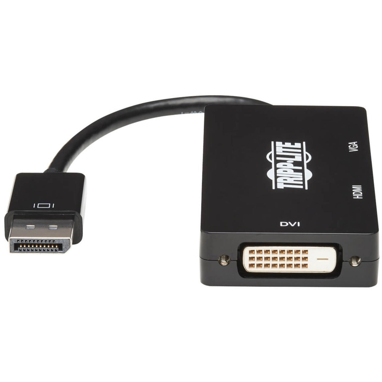 Tripp Lite DisplayPort to VGA/DVI/HDMI All-in-One Converter Adapter 4K 60 Hz HDMI DP 1.2