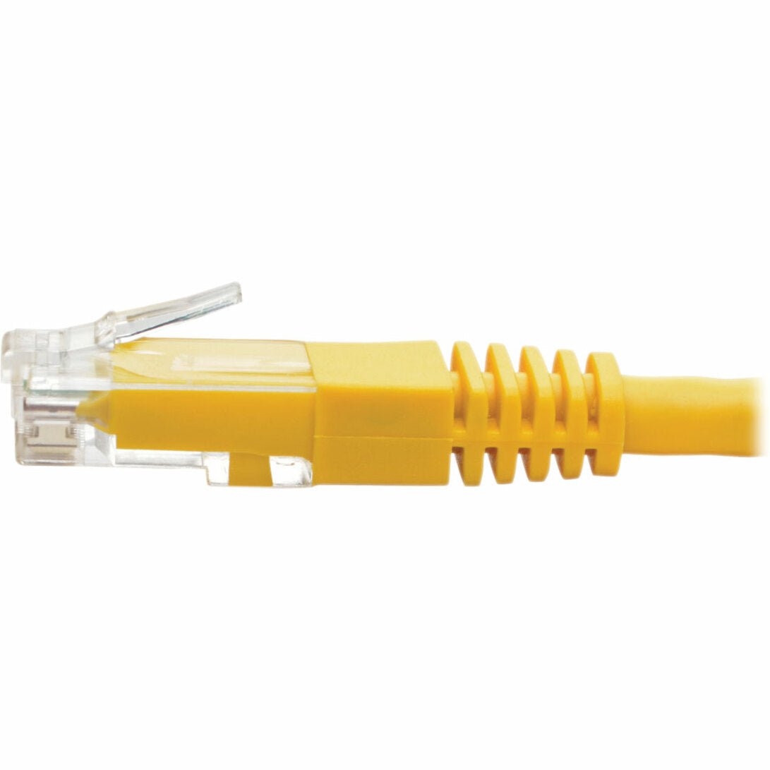 Tripp Lite Cat6 Gigabit Molded (UTP) Ethernet Cable (RJ45 M/M) PoE Yellow 50 ft. (15.24 m)