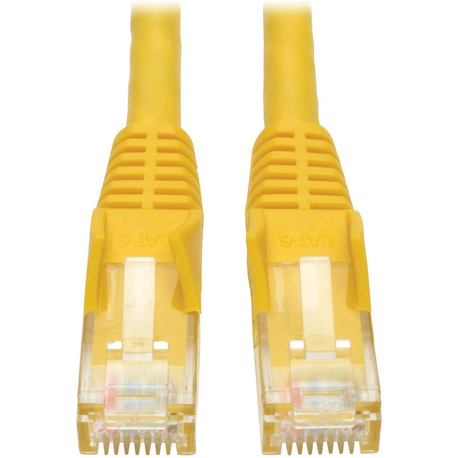 Tripp Lite Cat6 Gigabit Snagless Molded (UTP) Ethernet Cable (RJ45 M/M) PoE Yellow 35 ft. (10.67 m)
