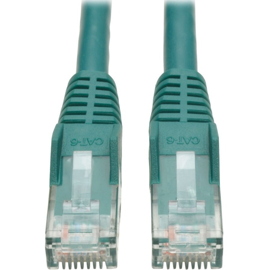 Tripp Lite Cat6 Gigabit Snagless Molded (UTP) Ethernet Cable (RJ45 M/M) PoE Green 6-in. (15.24 cm)