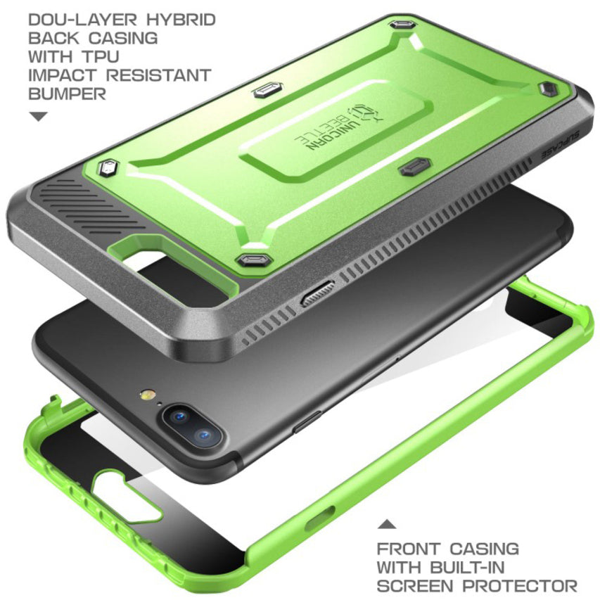 i-Blason Unicorn Beetle Pro Carrying Case (Holster) Apple iPhone 8 Plus Smartphone - Green