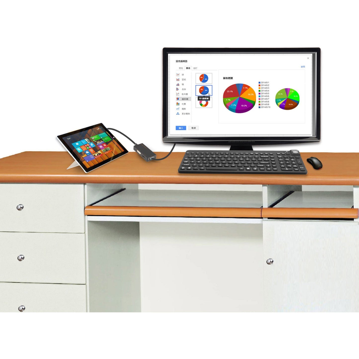 SIIG Mini DisplayPort to 4K HDMI/DVI/VGA 3-in-1 Adapter