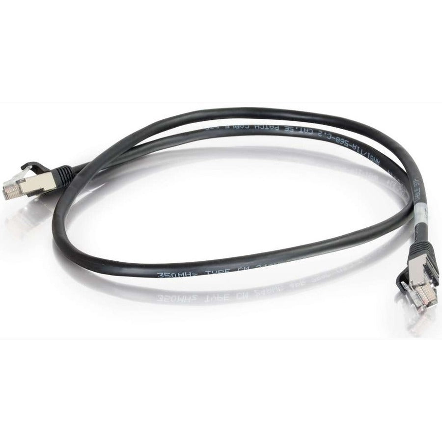 100FT CAT5E BLACK STP PATCH