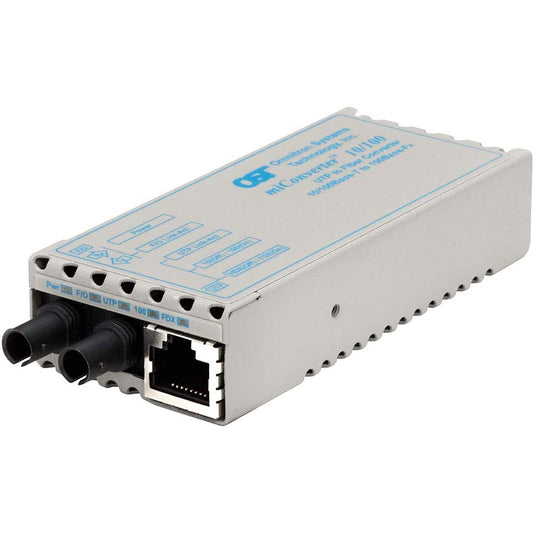 miConverter 10/100 Ethernet Fiber Media Converter RJ45 ST Single-Mode 60km