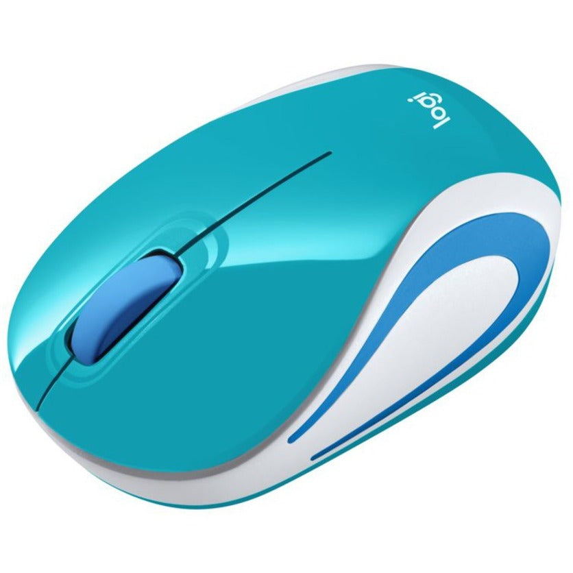 Logitech Wireless Mini Mouse M187 Ultra Portable 2.4 GHz with USB Receiver 1000 DPI Optical Tracking 3-Buttons PC / Mac / Laptop - Bright Teal