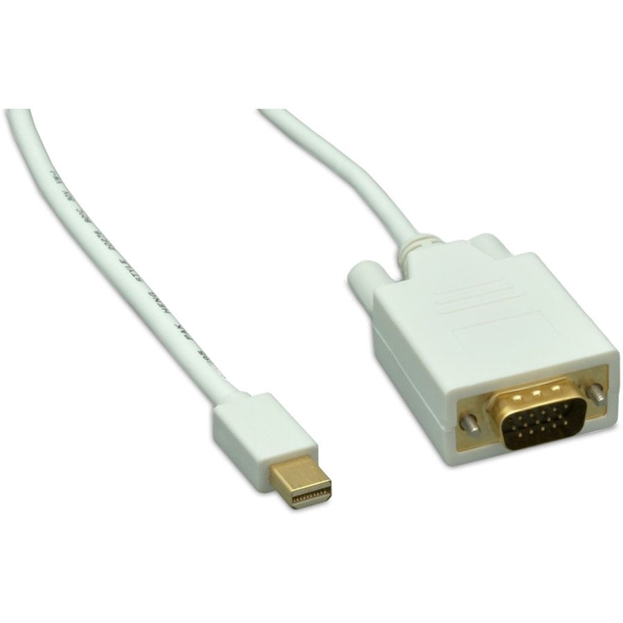 ENET VGA Male to Mini DisplayPort Male 32 AWG White Cable 6FT