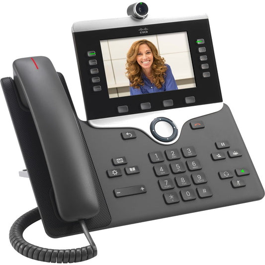 Cisco 8865 IP Phone - Corded/Cordless - Corded/Cordless - Wi-Fi Bluetooth - Desktop Wall Mountable - Charcoal